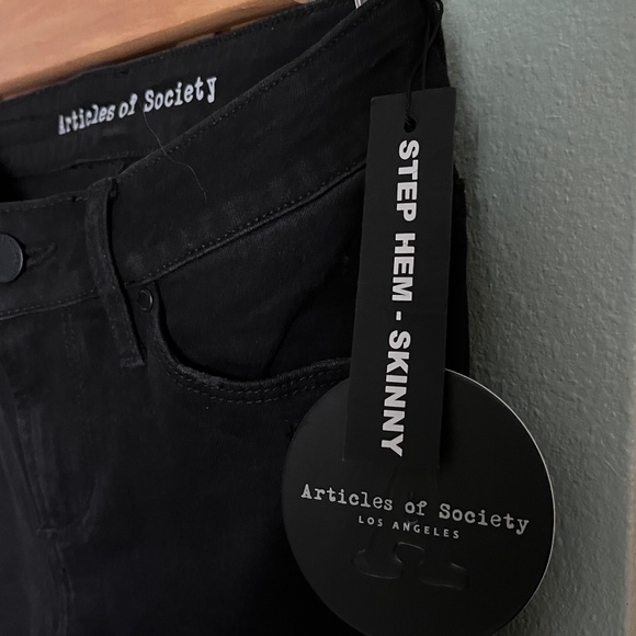 Articles of Society Black Super Soft Mid Rise Jeans  Size 24  New With Tags - Picture 4 of 13